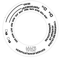 Fire Extinguishers - Service Verification Collars 