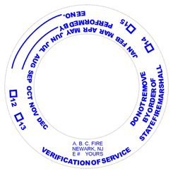 Fire Extinguishers - Service Verification Collars 