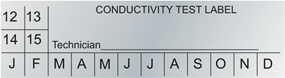 Blank Metallic Conductivity Test Labels
