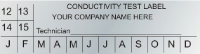 Custom Imprinted Metallic Conductivity Test Labels